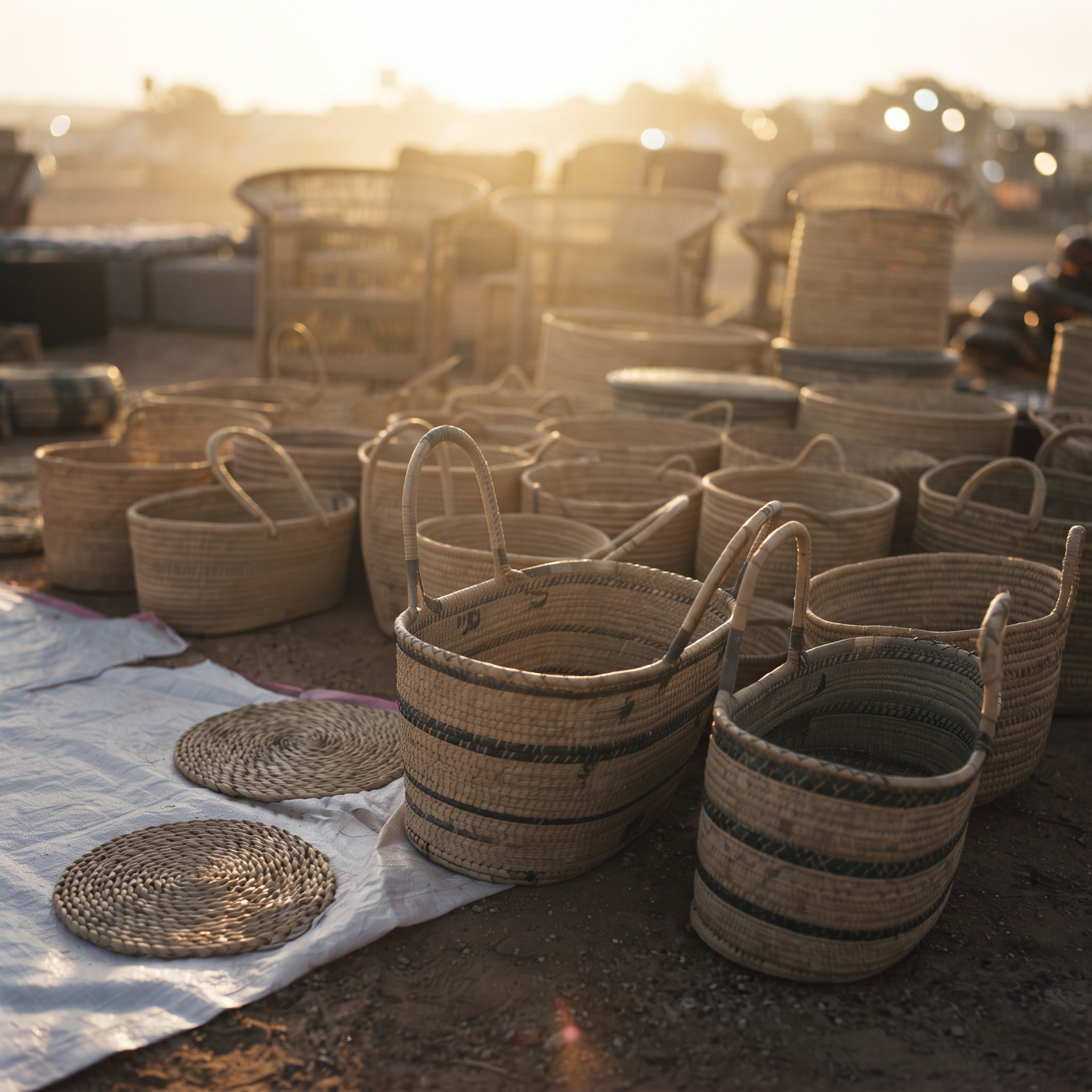 Picnic Basket — handwoven rattan by LOWE Design Studio
