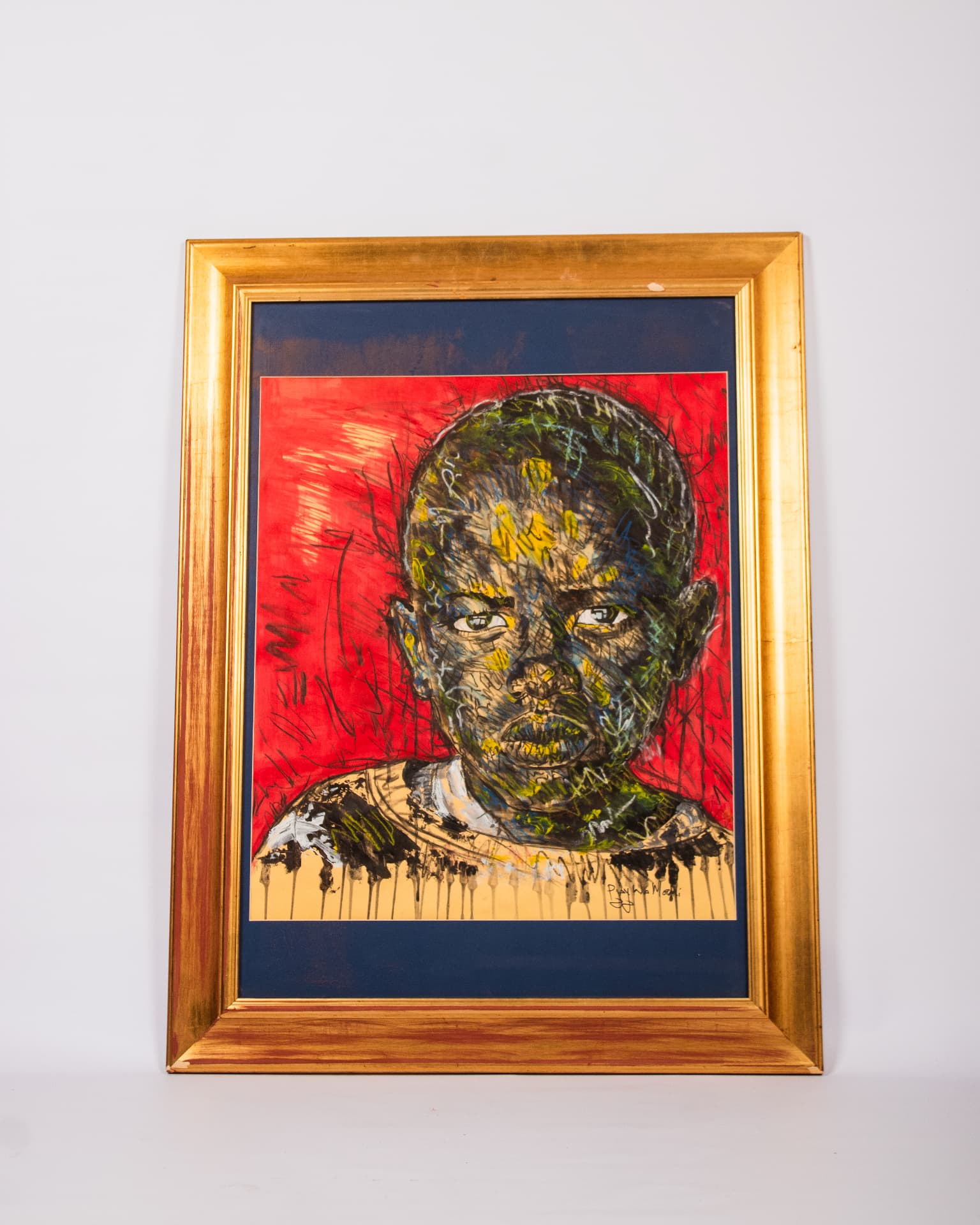 Gilded Gaze — Framed Art Print — handwoven rattan by LOWE Design Studio