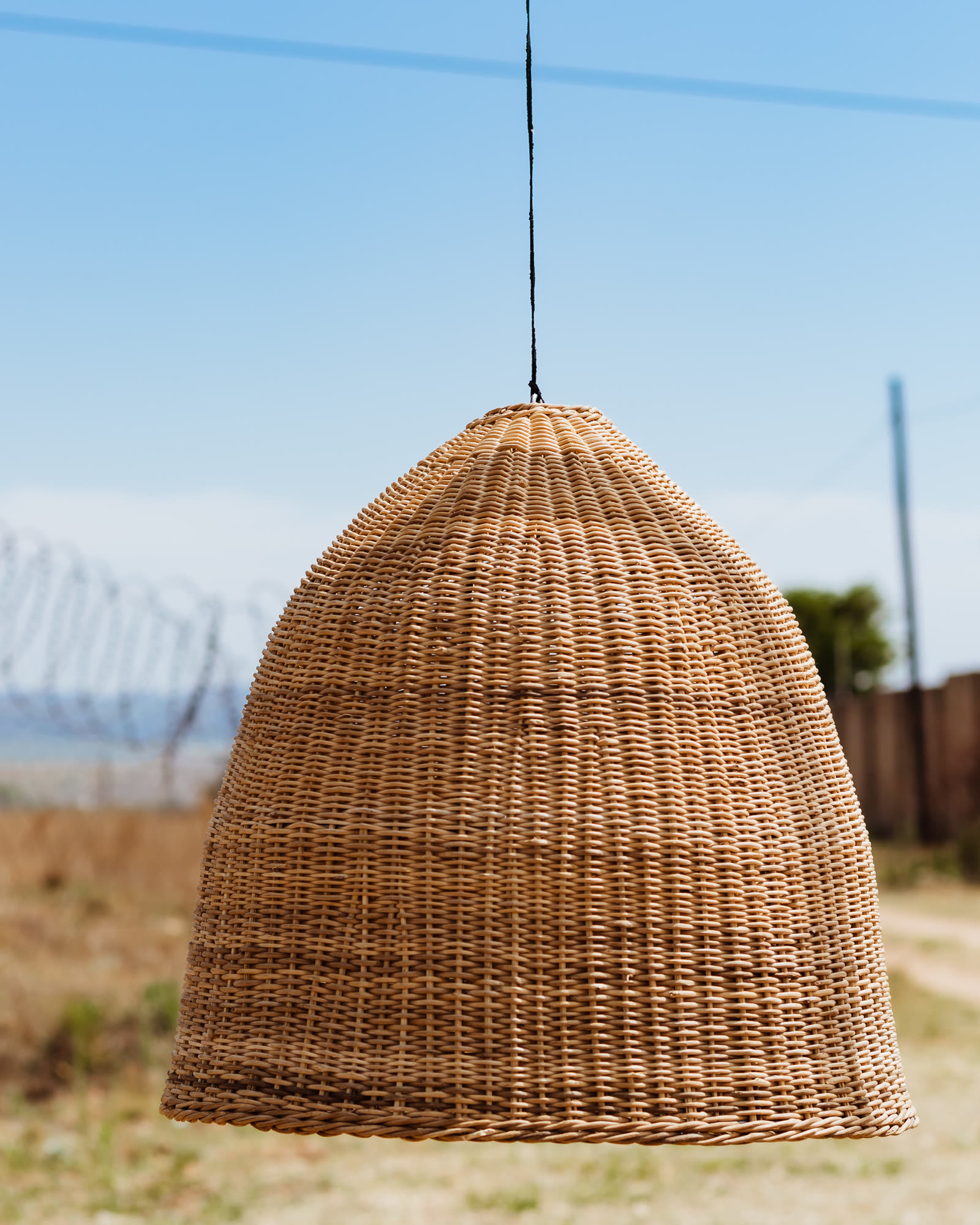 Rattan Bulky Pendant Light — handwoven rattan by LOWE Design Studio