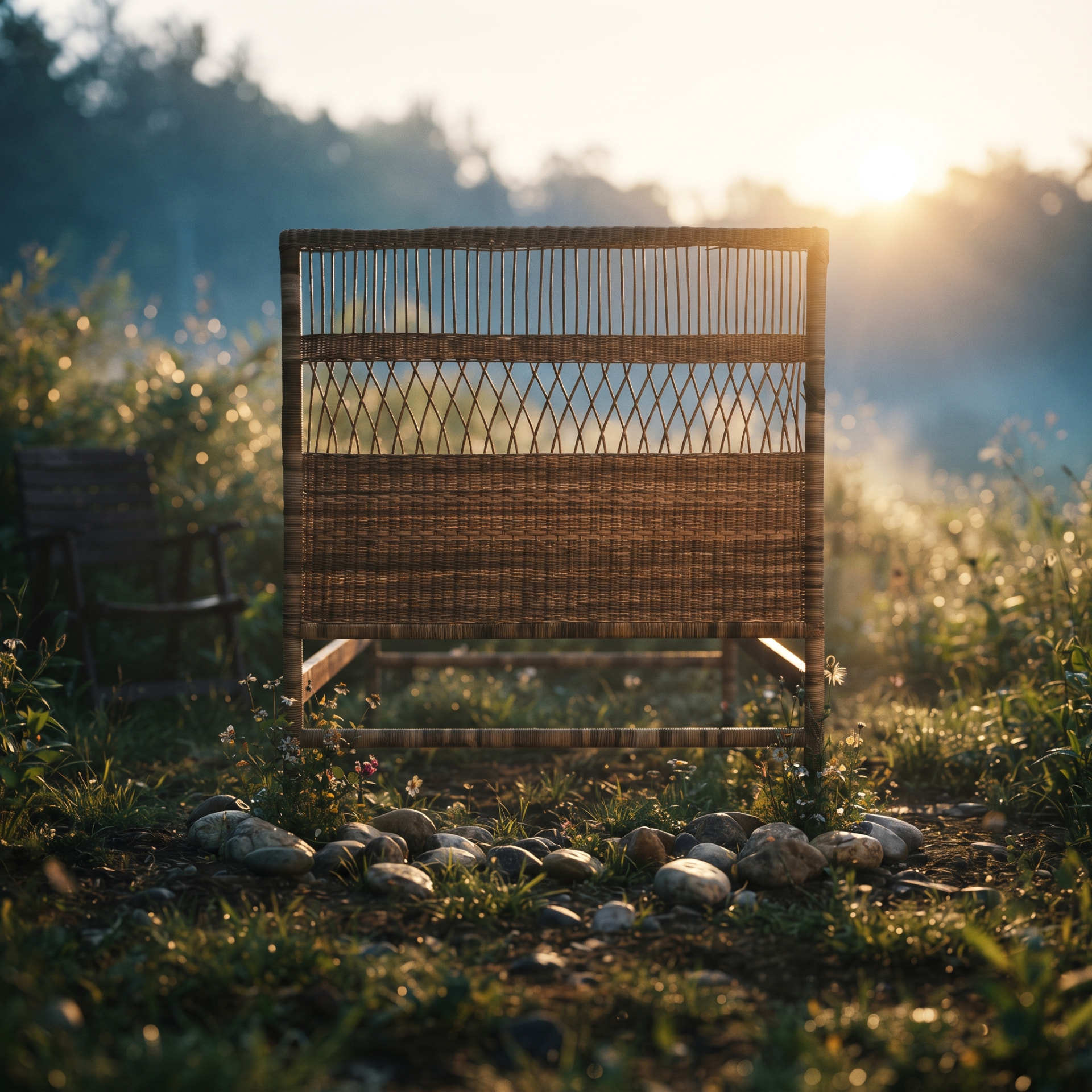 Woven Headboard — handwoven rattan by LOWE Design Studio